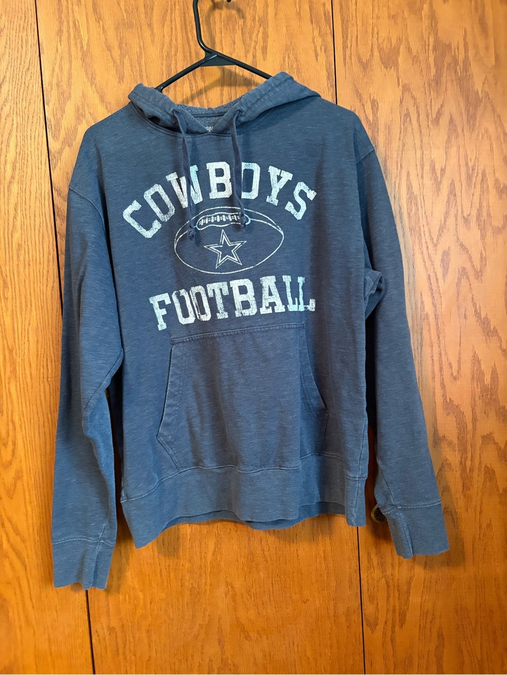 NFL Cowboys Football Pullover Hoodie - Heather Navy with White Print